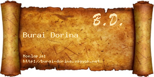 Burai Dorina névjegykártya